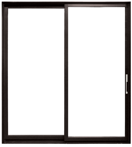 Black framed sliding door
