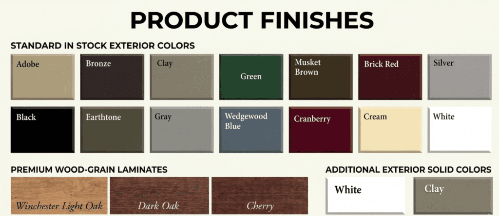 Product Colors - Interstate windows