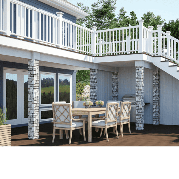 two story deck and balcony