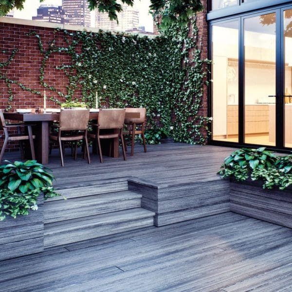 driftwood deck look