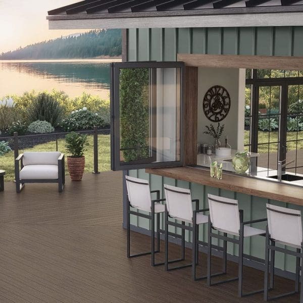 Deck with outdoor bar